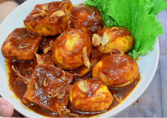 Semur Tahu dan Telur Pedas